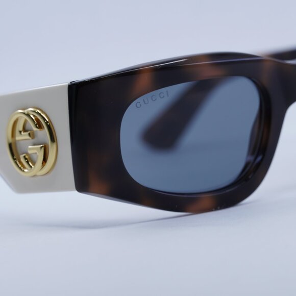 ?️ New Gucci GG1664S 003 Sunglasses - Havana Frame, Light Grey Lenses main image 9